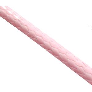 waxed cord, round, jewelry binding, pink