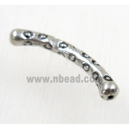tibetan silver alloy tube beads, non-nickel