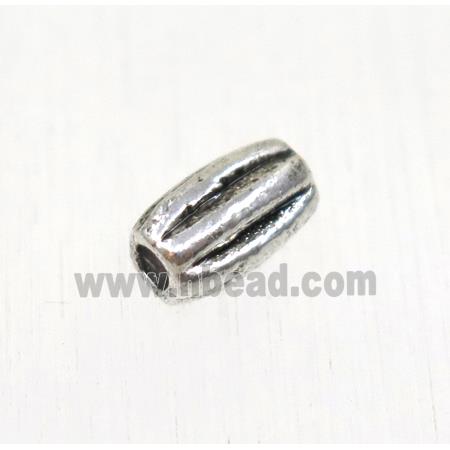 tibetan silver zinc beads, barrel, non-nickel