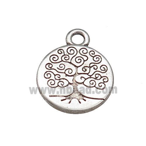 Tibetan Style Zinc Charms Pendant Tree Of Life Antique Silver