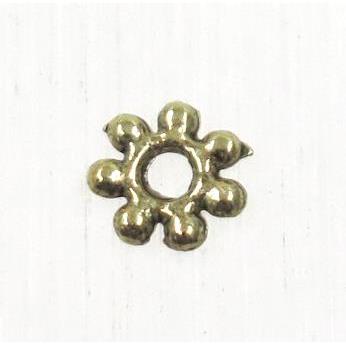 tibetan silver zinc daisy beads, non-nickel, antique bronze
