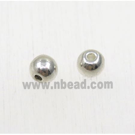 tibetan silver round beads, non-nickel