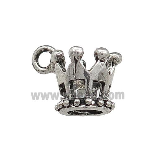 Tibetan Style Zinc Crown Pendant Antique Silver