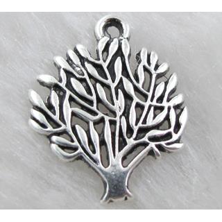 Tibetan silver tree charm Non-Nickel, zinc alloy