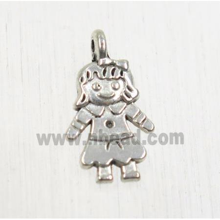 tibetan silver gird pendant, non-nickel