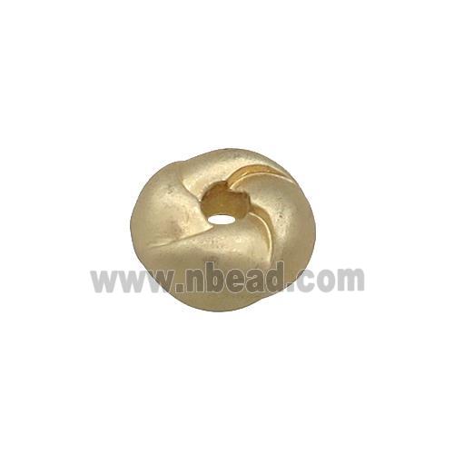 Tibetan Style Zinc Rondelle Beads Hot Wheels Duck Gold