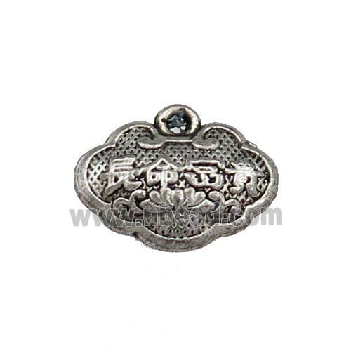 Tibetan Style Zinc Charms Pendant Lucky Cloudy Antique Silver