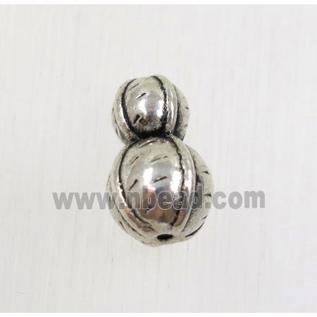 tibetan silver zinc gourd beads, non-nickel