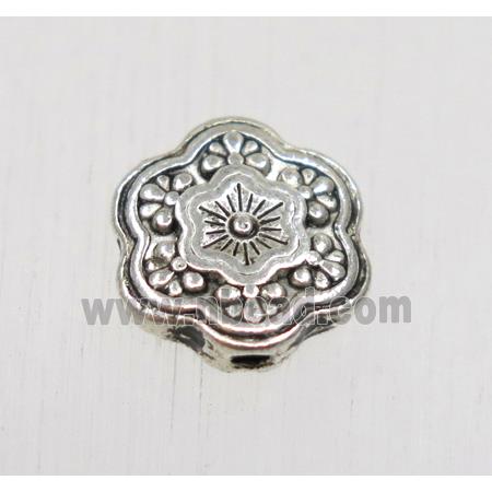 tibetan silver zinc flower beads, non-nickel