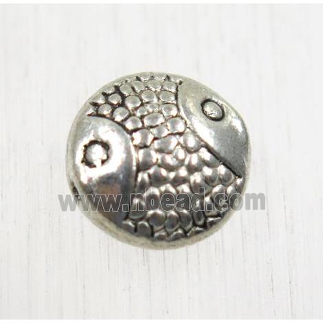 tibetan silver zinc fish beads, non-nickel