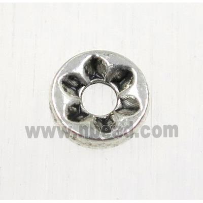 tibetan silver heishi beads, zinc, non-nickel
