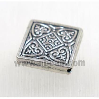 tibetan silver zinc square beads, non-nickel