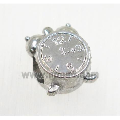 tibetan silver clock beads, zinc, non-nickel