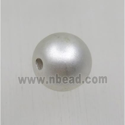 tibetan silver zinc round beads, non-nickel, duck silver
