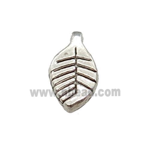 Tibetan Style Zinc Leaf Pendant Antique Silver