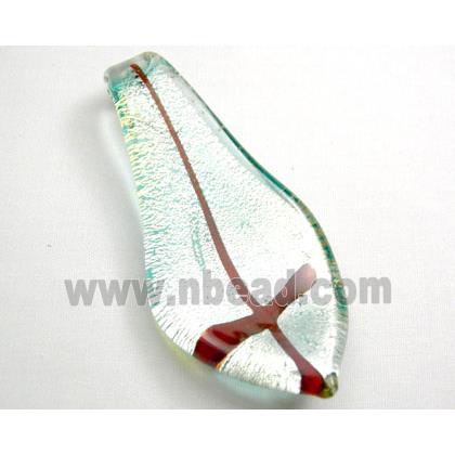 Mix Handmade Foil Glass leaf pendant
