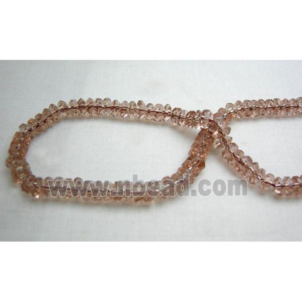 hand-faceted Glass Beads, rondelle