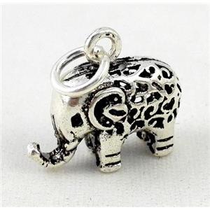 Thailand Sterling Silver pendant, antique silve, approx 14-16mm