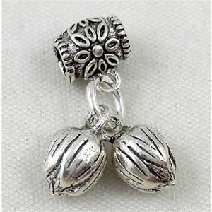 Thailand Sterling Silver bead, antique silve, approx 6-10mm, 3mm hole