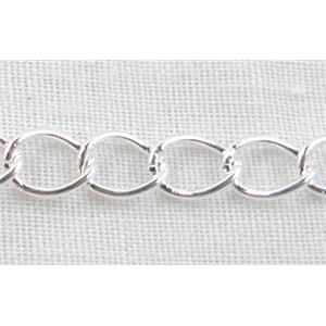 Sterling Silver Chain, 2.15x3.2mm, approx 4g per meter