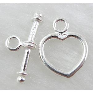 Sterling Silver Toggle Clasp, 12mm dia,stick:17mm