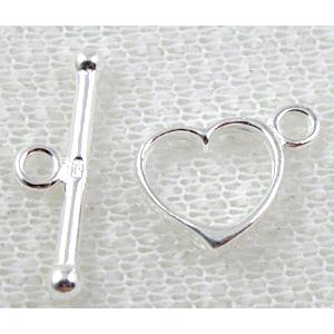 Sterling Silver Toggle Clasp, 14x10mm,stick:19mm