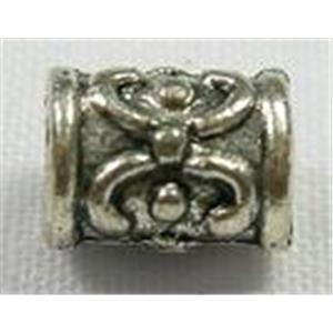 Tibetan Silver spacer beads, 6mm length, 5mm dia