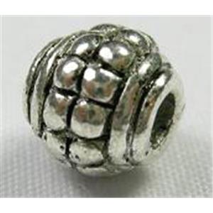 Tibetan Silver spacer beads, 7.5mm diameter
