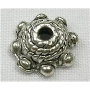 Tibetan Silver beadcaps, 9mm diameter