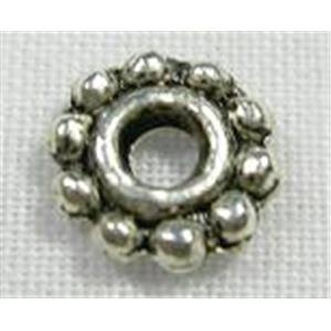 Tibetan Silver spacer beads, 6mm diameter