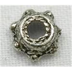 Tibetan Silver spacer beads, 5.5mm diameter