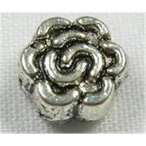 Tibetan Silver spacer beads, 6.5mm diameter