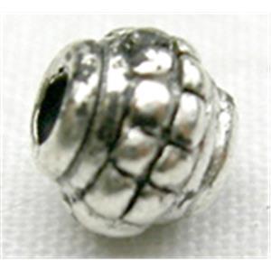Tibetan Silver spacer beads, 5mm diameter