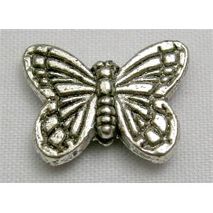 Tibetan Silver butterfly beads, 15mm wide