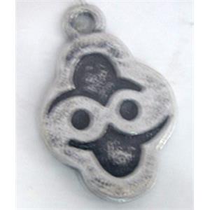 Tibetan Silver pendant non-nickel, 24x16mm