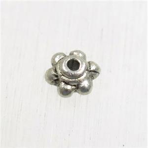 tibetan silver zinc beads, non-nickel, approx 5mm dia