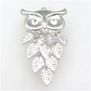 Tibetan Style Zinc Owl Pendant, approx 40-70mm