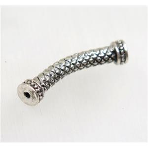 tibetan silver zinc tube beads, non-nickel, approx 5x35mm