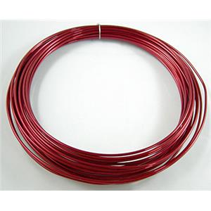 Rose Red Aluminium flexible craft wire for necklace bacelet, wire:2mm dia, 6 m/roll