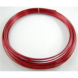 Red Aluminium flexible craft wire for necklace bacelet, wire: 2mm dia, 6 m/roll