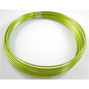 Aluminium flexible craft wire for necklace bacelet, Green, wire: 2mm dia,  12 m/roll