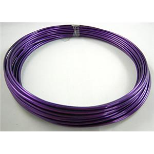 purple Aluminium flexible craft wire for necklace bacelet, wire:2mm dia, 12m/roll
