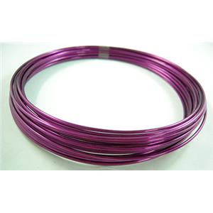 Aluminium flexible craft wire for necklace bacelet, hot pink, wire:2mm dia, 12m/roll