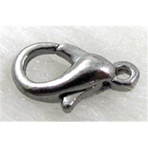 Black color Plated Alloy Claw Lobster Clasp, approx 12mm length