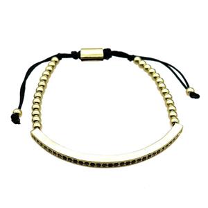 gold Brass adjustable Bracelets, approx 4mm dia