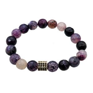 purple Agate Bracelets, stretchy, approx 10mm