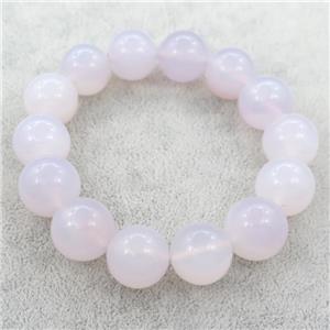 natural white agate bracelet, stretchy, approx 16mm