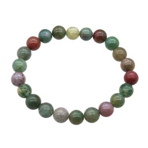 Indian Agate Bracelet Stretchy Round, approx 8mm dia