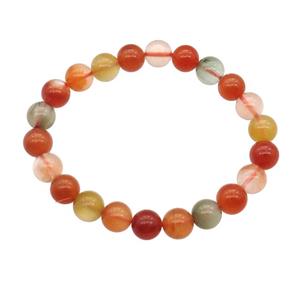 Mix Agate Bracelet Stretchy Round, approx 8mm dia