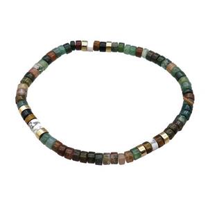 Natural Indian Agate Bracelet Stretchy, approx 4mm